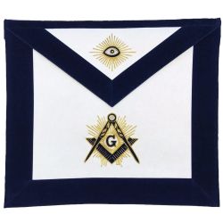 Master Mason Blue Lodge Apron - Navy Velvet