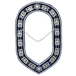Past Master Blue Lodge Chain Collar Silver Plated