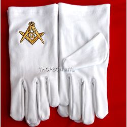 Masonic Freemason AASR Cotton Gloves