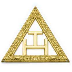 Royal Arch Chapter Collar Jewel - Gold Triple Tau