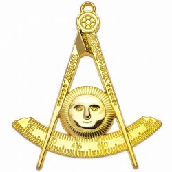 Past Master Blue Lodge Collar Jewel - Gold Plated