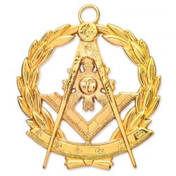 Grand Past Master Blue Lodge Collar Jewel - Gold Metal